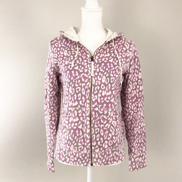 Lucy Tops - Lucy purple leopard print hoodie size large